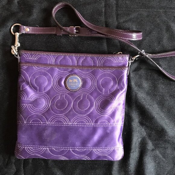 Coach Purple Crossbody - Picture 1 of 6